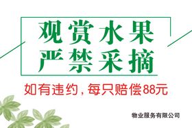 观赏严禁采摘图片