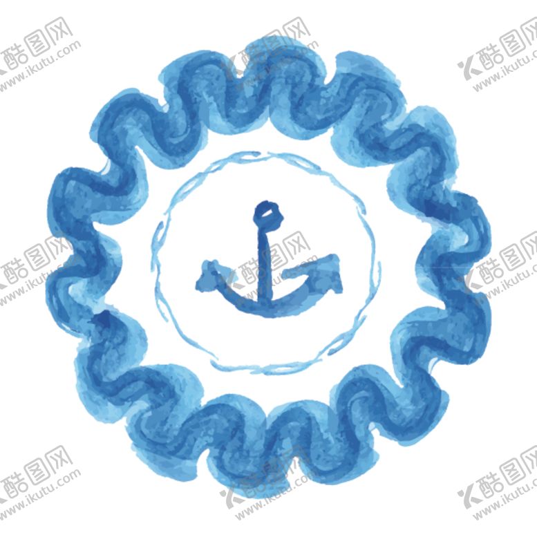 编号：88286410110027499393【酷图网】源文件下载-蓝色水彩圆圈图案