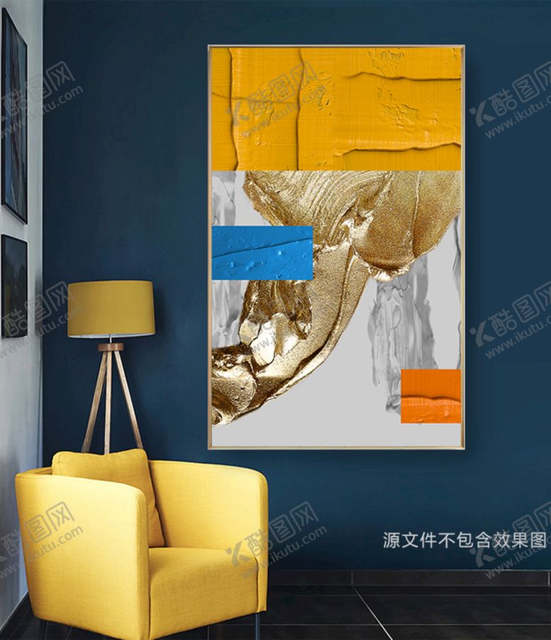 编号：40597209191633483869【酷图网】源文件下载-抽象几何油画装饰画