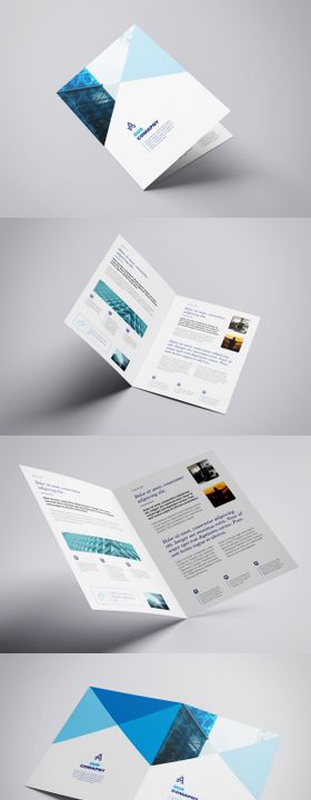 A4两折页贴图样机