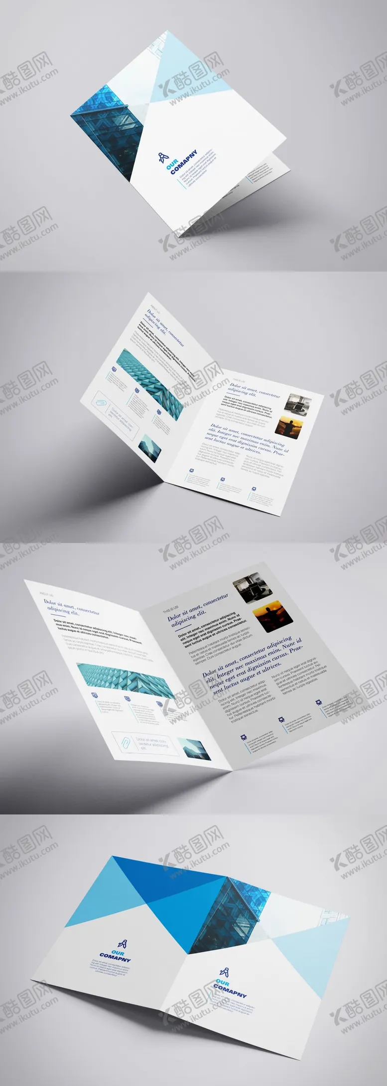 编号：22370311041242498819【酷图网】源文件下载-A4两折页贴图样机