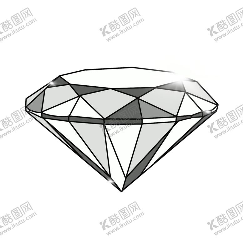 编号：42537809141954205582【酷图网】源文件下载-手绘钻石宝石水晶珠宝免扣素材