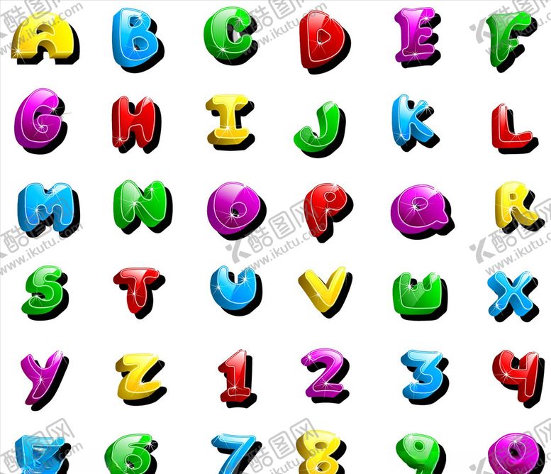 编号：11863209170951509063【酷图网】源文件下载-创意字母数字元素