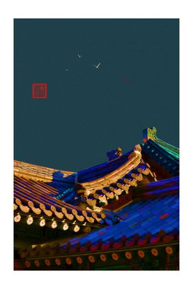 中国风建筑插画