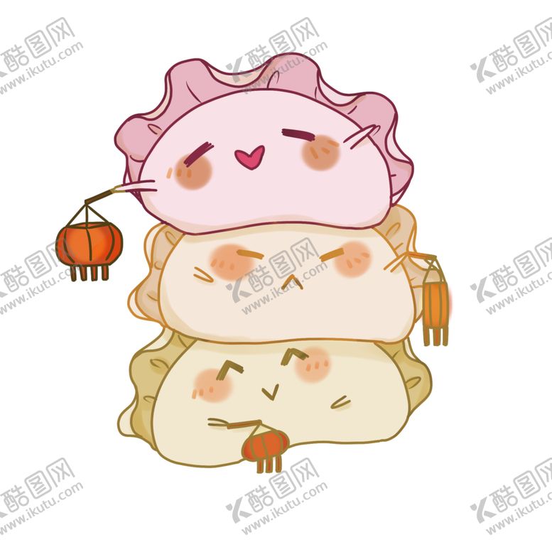 编号：25132609190354247539【酷图网】源文件下载-手绘饺子素材