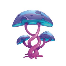 蘑菇表情花草设计