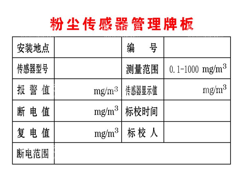 编号：27631909271710414327【酷图网】源文件下载-粉尘传感器管理牌板