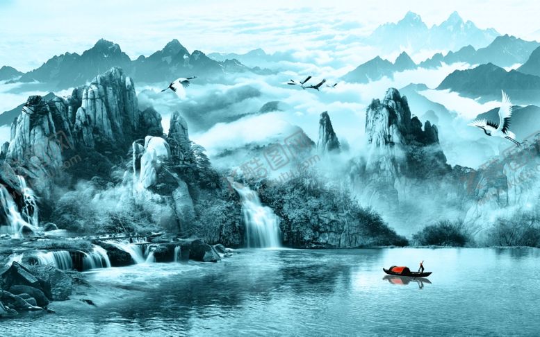 编号：53941507030647245766【酷图网】源文件下载-水墨山水画