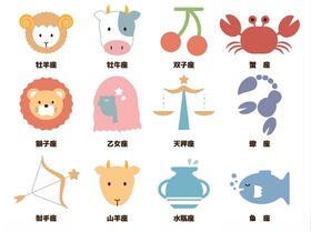 卡通十二星座图片