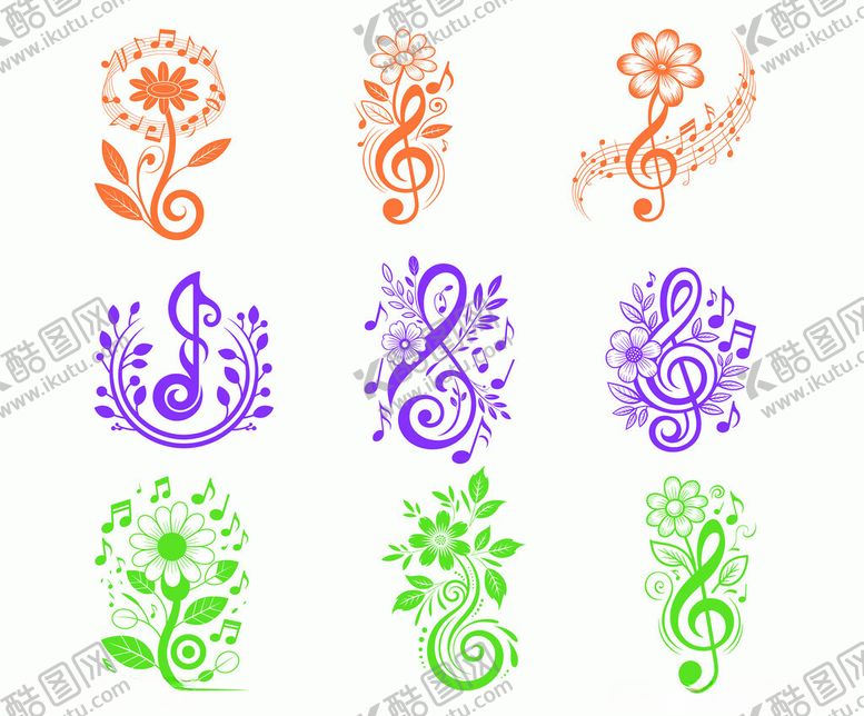 编号：85827410121801003995【酷图网】源文件下载-音乐符号创意图案