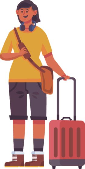 旅客游客者观光人背包度假