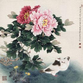 中式古典花鸟工笔画