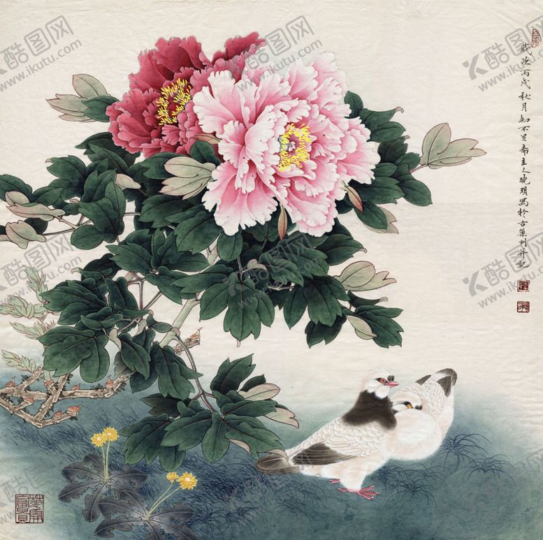 编号：44007305032035156111【酷图网】源文件下载-中式古典花鸟工笔画