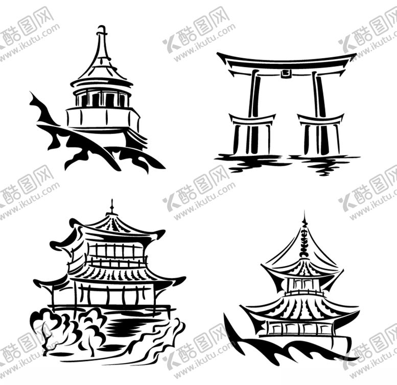 编号：56518910021543349415【酷图网】源文件下载-中国风建筑矢量