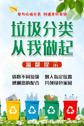 垃圾分类插画回收活动宣传