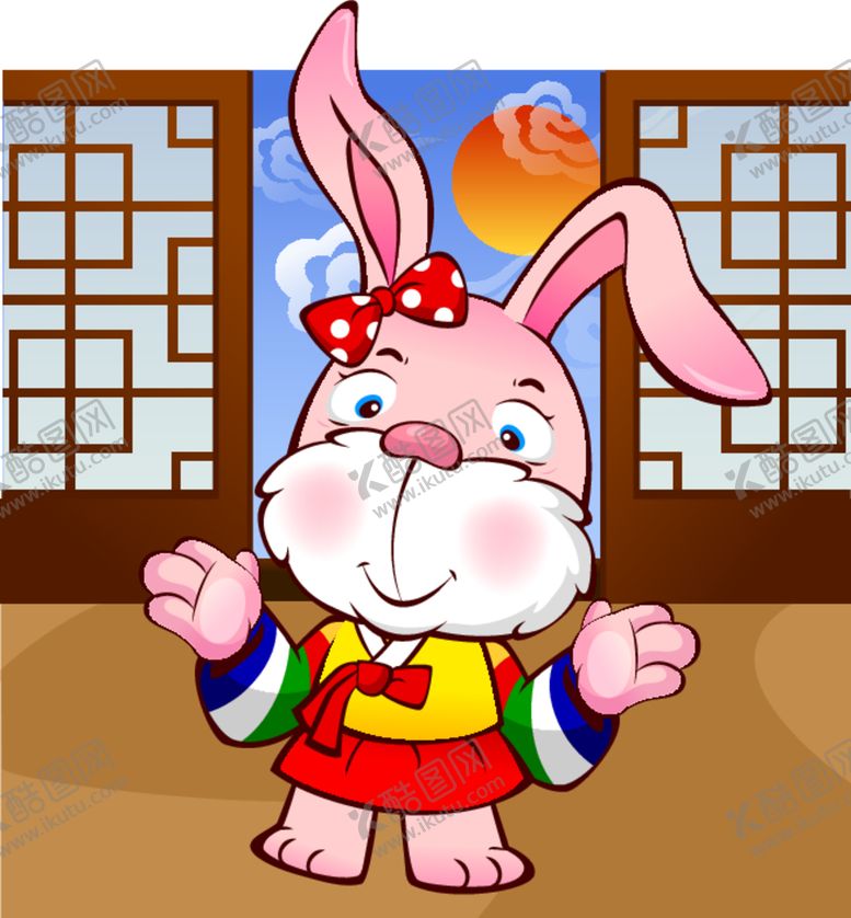 编号：44170512191733054214【酷图网】源文件下载-水彩兔子矢量插画