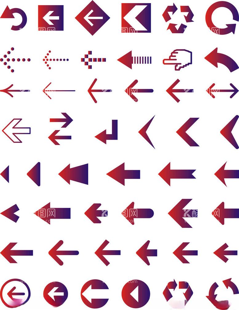 编号：41969312080049516114【酷图网】源文件下载-常用箭头