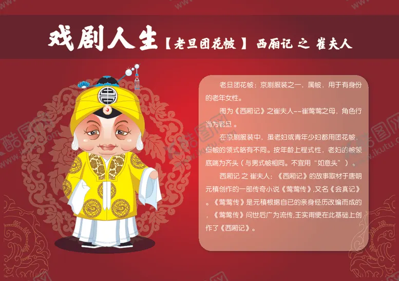 编号：20906604062148101657【酷图网】源文件下载-卡通京剧人物--崔夫人