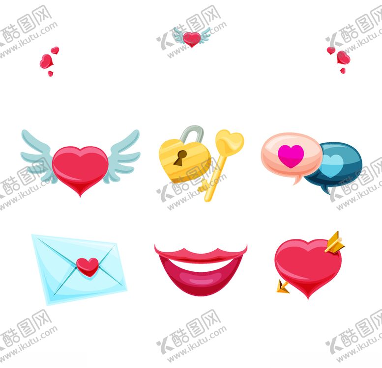 编号：88426210211923048585【酷图网】源文件下载-浪漫情人节元素