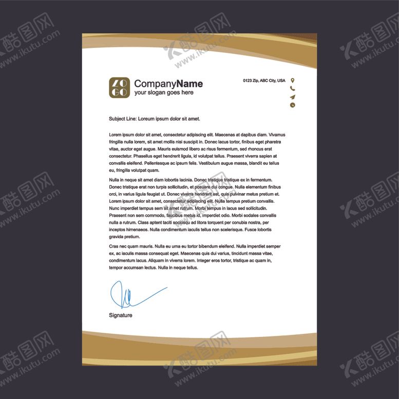 编号：41270104161906296853【酷图网】源文件下载-制度牌商务信纸宣传单