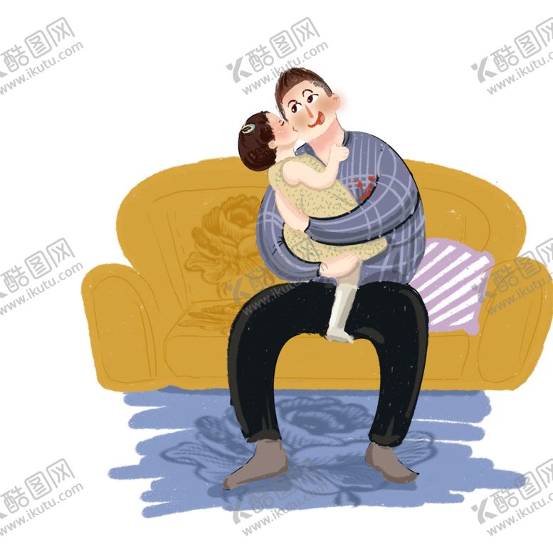 编号：67669210261220359942【酷图网】源文件下载-父亲节插画