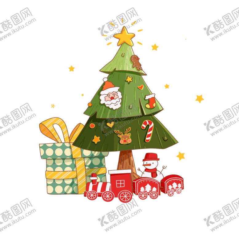 编号：81882501210200177918【酷图网】源文件下载-圣诞节装饰元素   