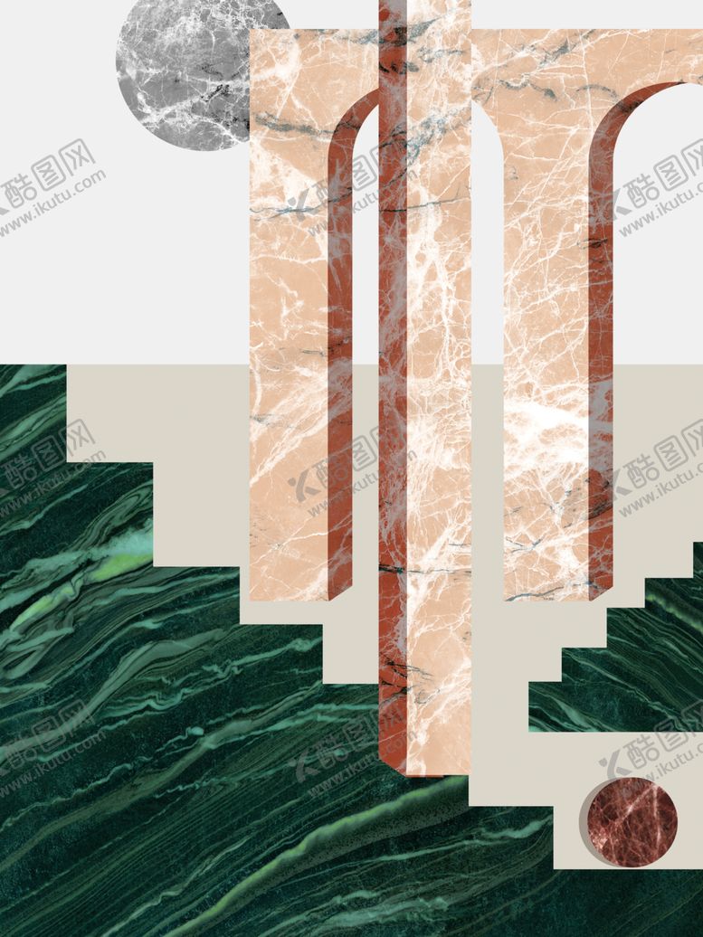 编号：59785101210414419802【酷图网】源文件下载-抽象艺术几何图形组合装饰画