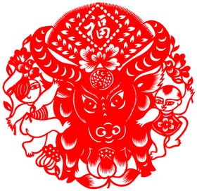牛剪纸