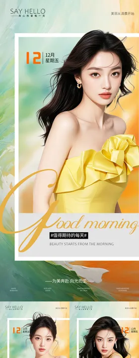 早安问候海报