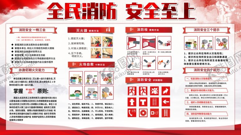 编号：79739605172219044890【酷图网】源文件下载-消防展板
