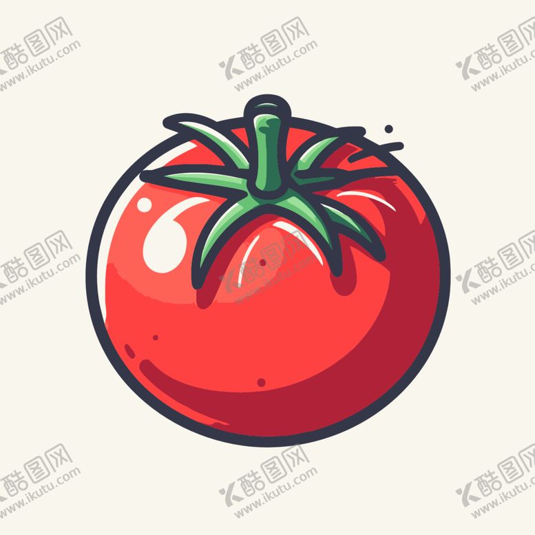 编号：18779912100802067012【酷图网】源文件下载-扁平西红柿卡通插画