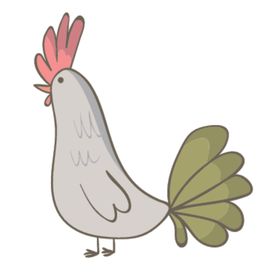 家禽主题简笔插画