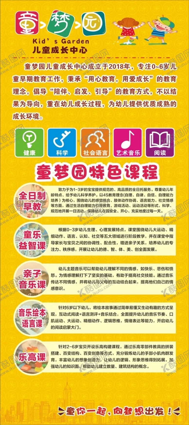 编号：59245002041440412650【酷图网】源文件下载-童梦园特色课程
