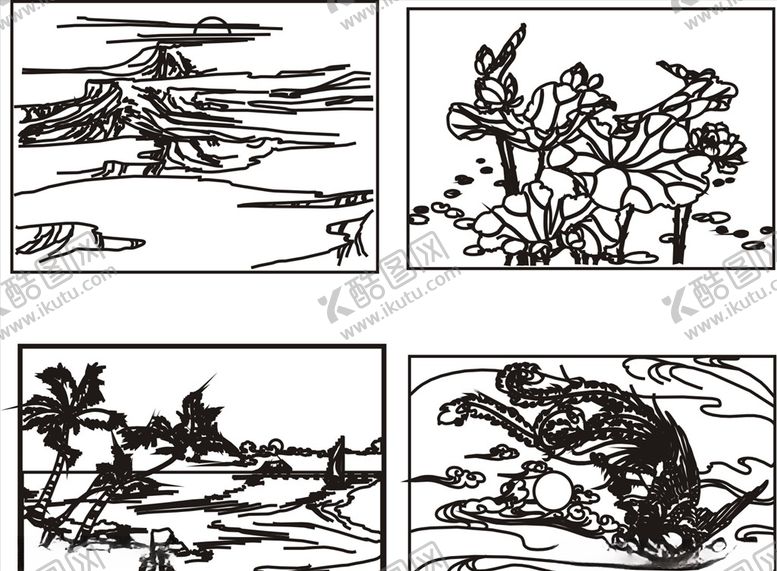 编号：58624205181802416765【酷图网】源文件下载-中国画白描