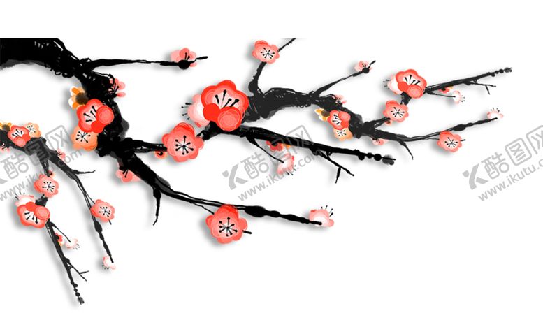 编号：34804309281443594452【酷图网】源文件下载-中国风水墨梅