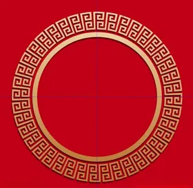 中国风边框金色