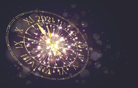 新年时钟矢量