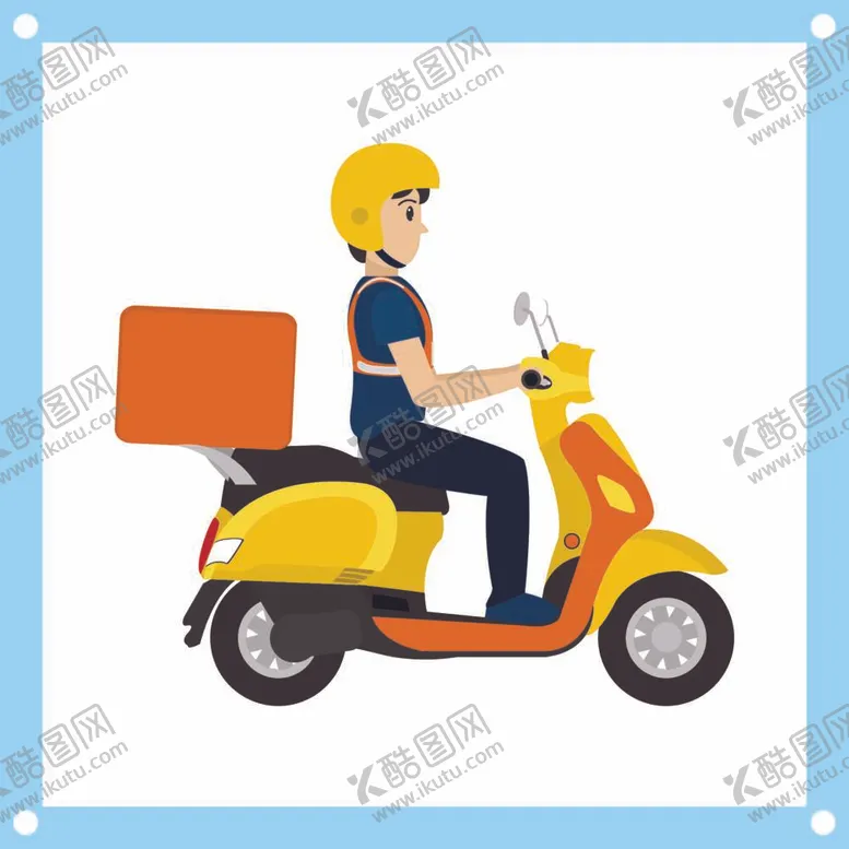 编号：40684012052004384273【酷图网】源文件下载-可爱的外卖员卡通矢量图
