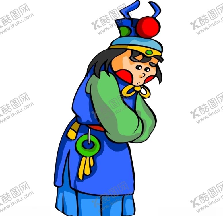 编号：82090309250223256973【酷图网】源文件下载-古代手绘站着的人