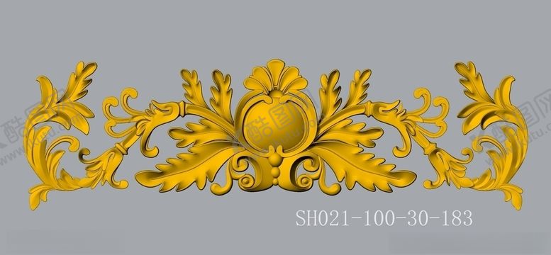 编号：18596705161259521156【酷图网】源文件下载-建筑装饰浮雕花SH001dwg