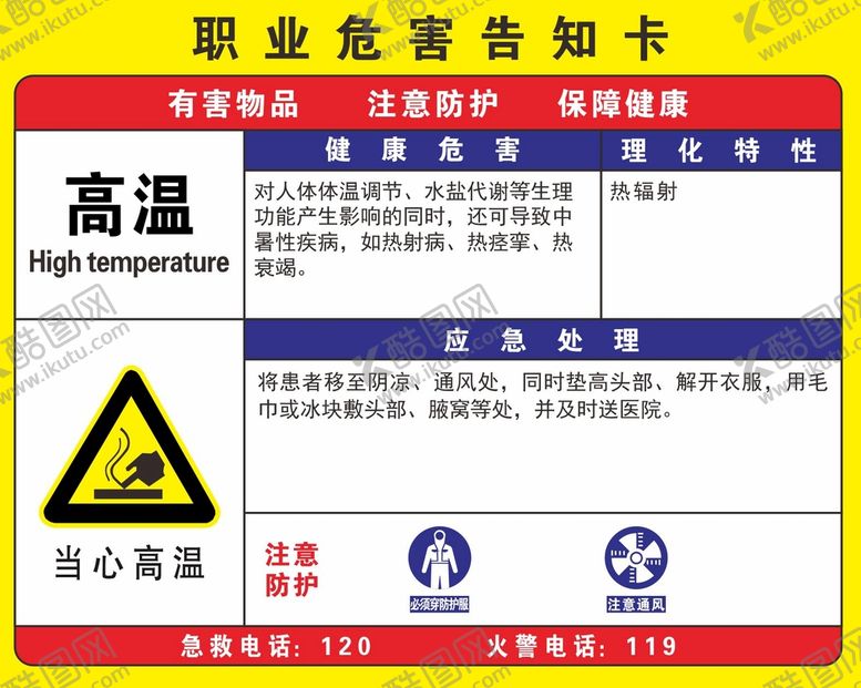 编号：12236910280210012508【酷图网】源文件下载-职业危害告知卡