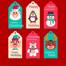 圣诞节日标签设计