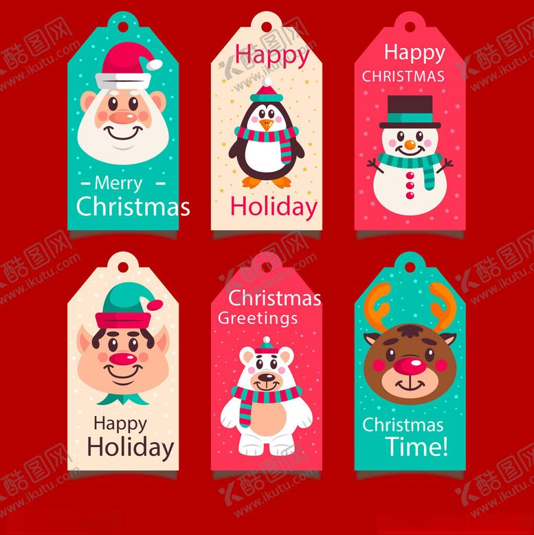 编号：13450412200021439968【酷图网】源文件下载-圣诞节日标签设计