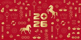 2026年马年喜庆红色背景