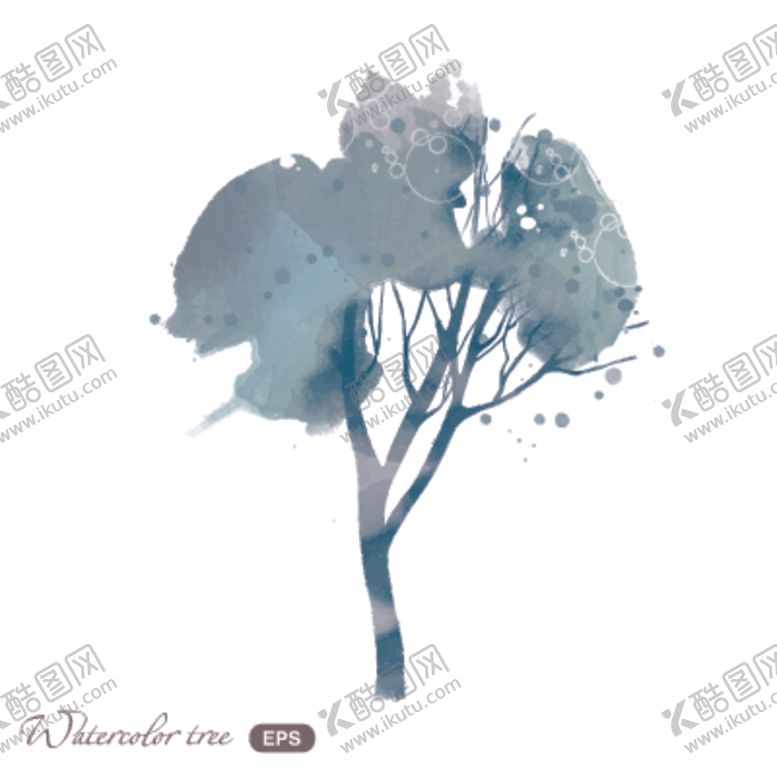 编号：38609210191806126598【酷图网】源文件下载-梦幻水彩植物树木插画