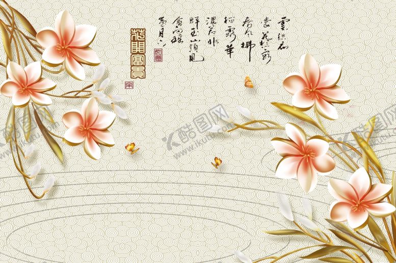 编号：74049707130725336986【酷图网】源文件下载-花卉背景墙