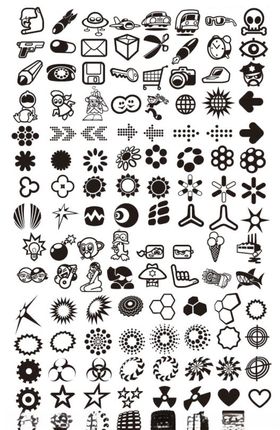 黑白图案标志图标矢量图