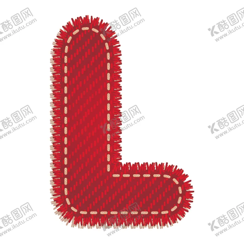 编号：42604007031705328516【酷图网】源文件下载-英文字母L设计艺术字创意牛仔布