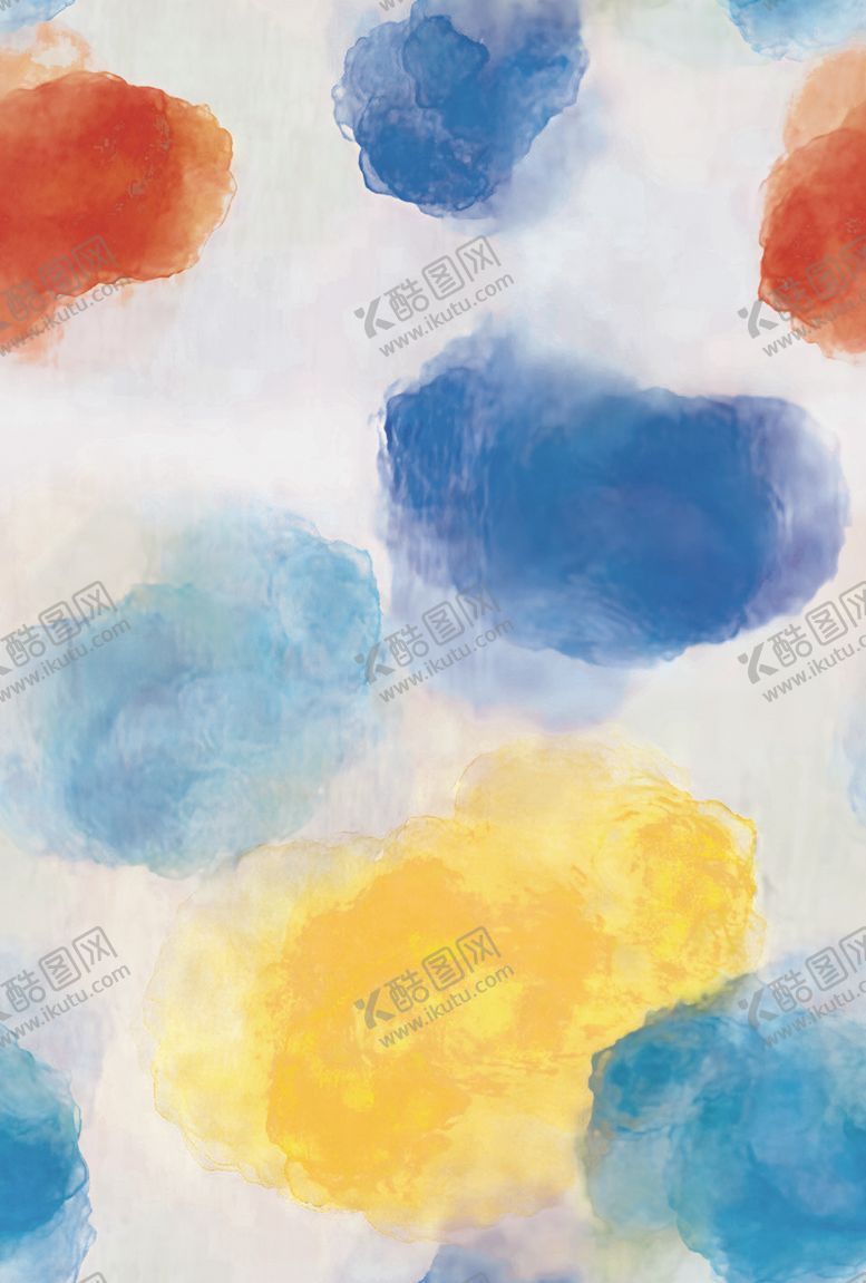 编号：89930904250550288837【酷图网】源文件下载-多彩水彩抽象色块图案