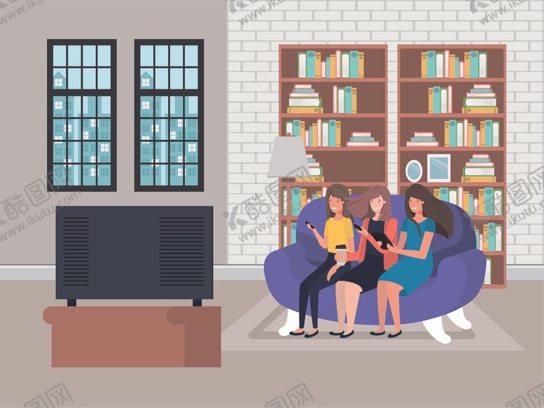 编号：16565809221557261022【酷图网】源文件下载-家庭成员生活插画